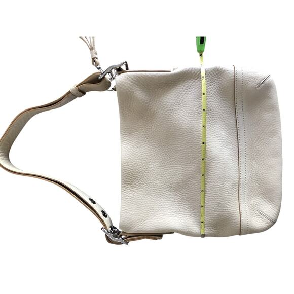 COACH L04S 1427 Legacy Medium Slim Shoulder Bag Parchment Pebble Leather Tassel - Picture 7 of 9